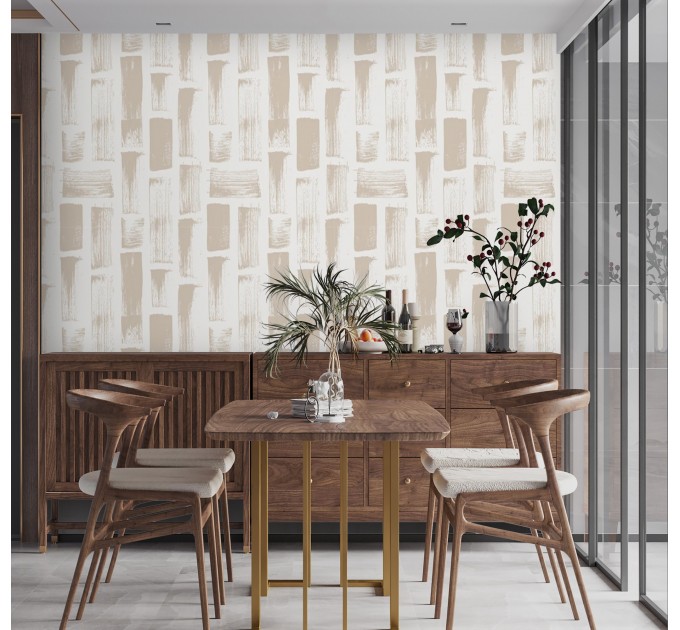 Minimalist neutral wallpaper paint strokes