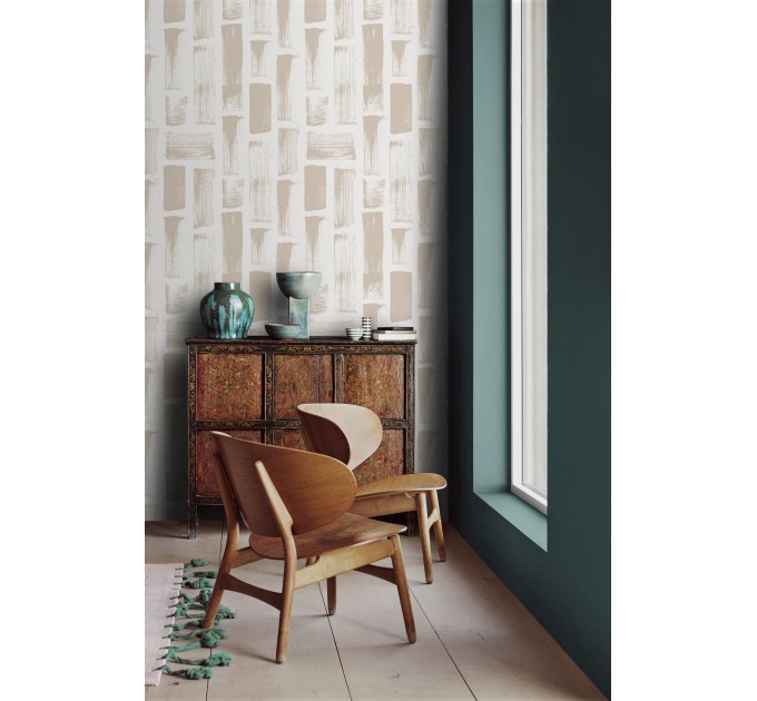 Minimalist neutral wallpaper paint strokes