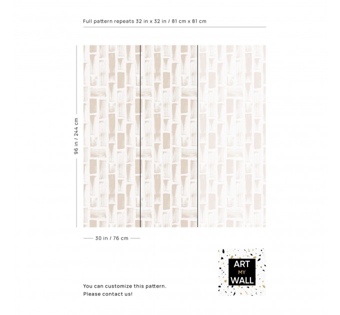 Minimalist neutral wallpaper paint strokes