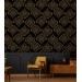 Dark art deco wallpaper petals elegant accent wall