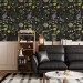 Dark moody wallpaper wildflowers and herbs