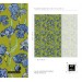 Floral wallpaper irises blue green botanical accent wall