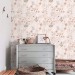 Floral pastel wallpaper Baby girl nursery room