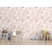 Floral pastel wallpaper Baby girl nursery room