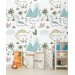 Dinosaur wallpaper nursery baby boy's room wall covering