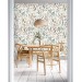 Floral meadow wallpaper, watercolor wildflowers and herbs
