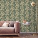 Vintage botanical damask wallpaper – Floral ornate design