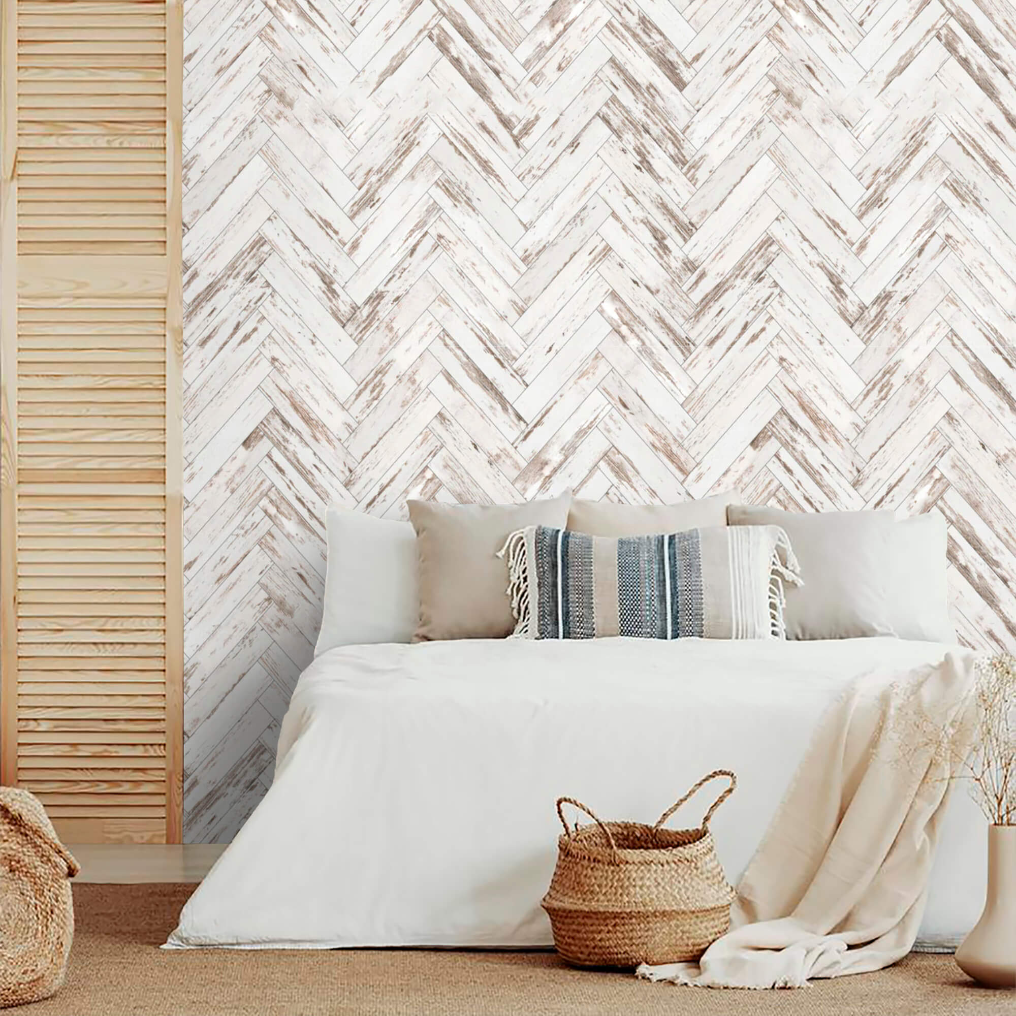 Wallpaper Distressed Wood Planks ArtMyWall wallpaper-distressed-wood-planks-artmywall