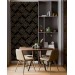 Dark art deco wallpaper petals elegant accent wall