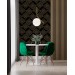 Dark art deco wallpaper petals elegant accent wall