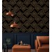Dark art deco wallpaper petals elegant accent wall