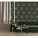 Art deco wallpaper, elegant floral pattern