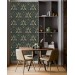 Art deco wallpaper, elegant floral pattern