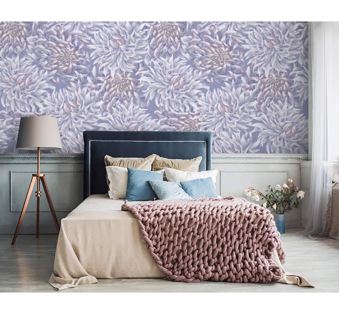 Pastel floral wallpaper lilac flowers