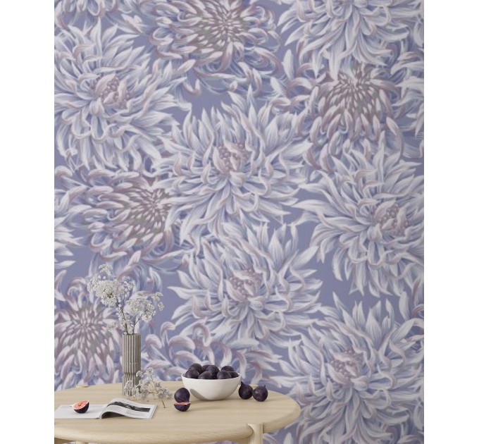 Pastel floral wallpaper lilac flowers
