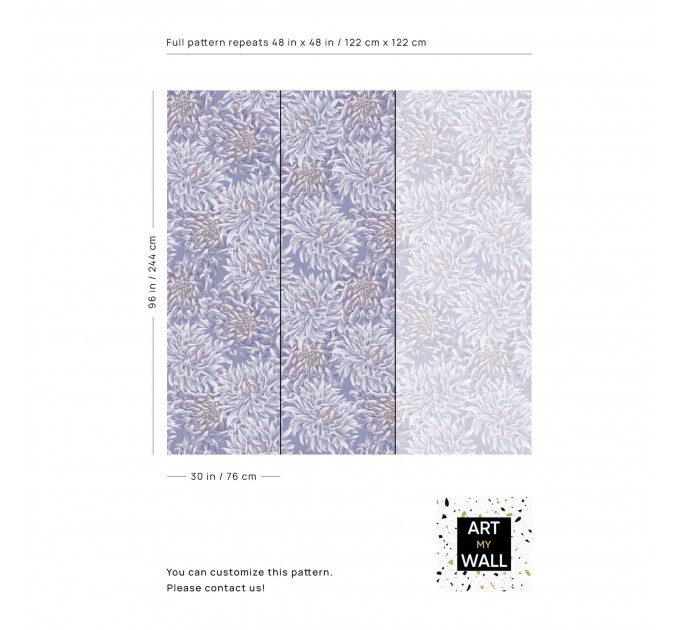 Pastel floral wallpaper lilac flowers