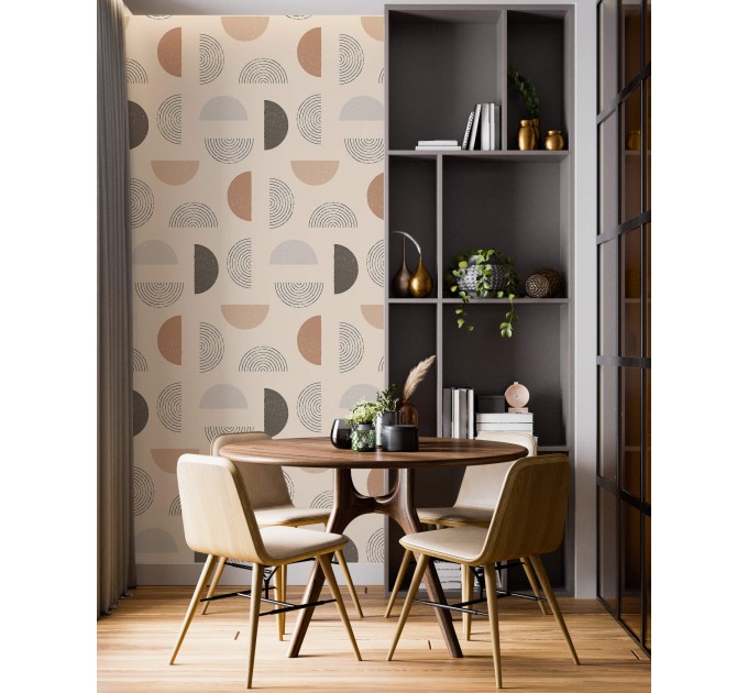 Boho geometric wallpaper | Modern abstract wall decor