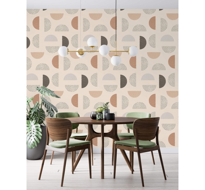 Boho geometric wallpaper | Modern abstract wall decor