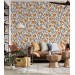 Floral wallpaper retro designed pattern flowers and leaves