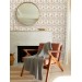 Art deco wallpaper geometric white gold non metallic