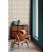 Art deco wallpaper geometric white gold non metallic