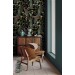 Dark botanical wallpaper herbs and leaves Moody accent wall