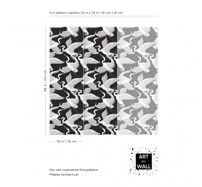 Dark wallpaper cranes, herons wallpaper