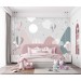 Girls room wallpaper mountains wall mural