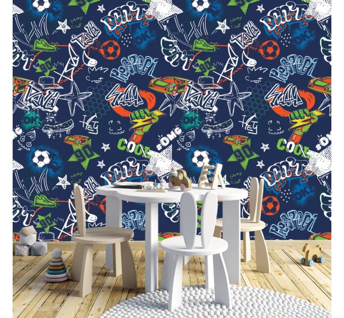 Kids wallpaper comics Boys room Teenager wall mural