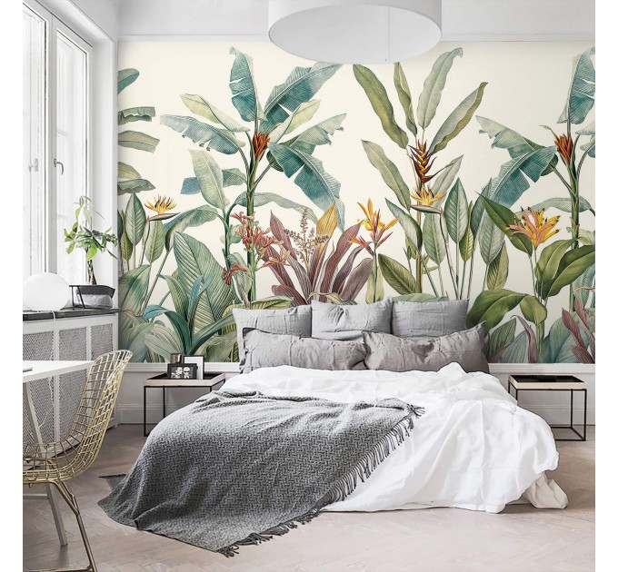Tropical wallpaper mural Large palms Jungle wall paper