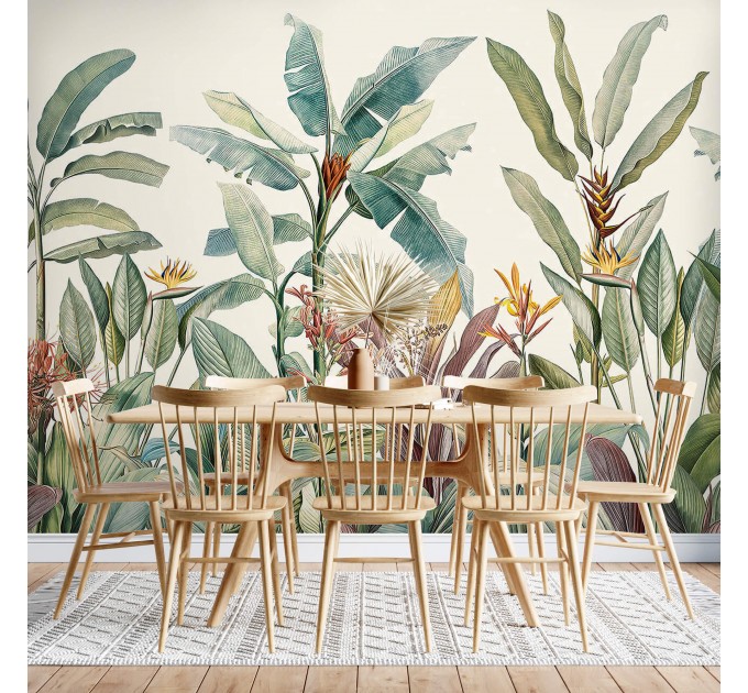 Tropical wallpaper mural Large palms Jungle wall paper