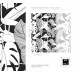 Tropical wallpaper large leaves black and white