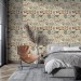 Vintage botanical wallpaper butterflies