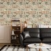Vintage botanical wallpaper butterflies