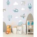 Boys wall mural mountains and planes nursery wallpaper