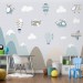 Boys wall mural mountains and planes nursery wallpaper