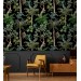 Dark botanical wallpaper palms and trees, tropical wall