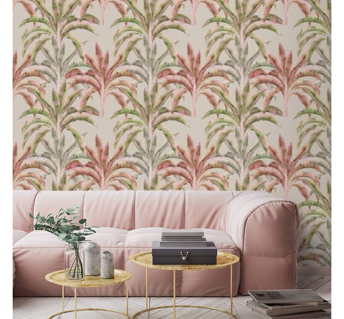 Tropical palm tree wallpaper – lush foliage design