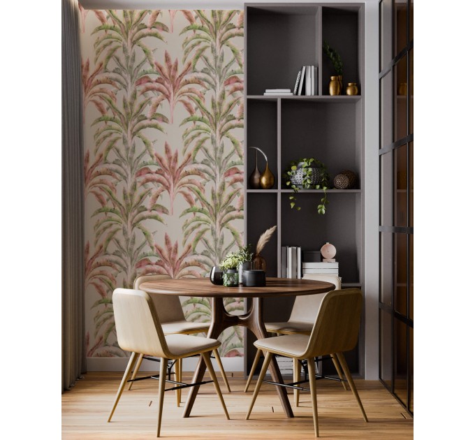 Tropical palm tree wallpaper – lush foliage design