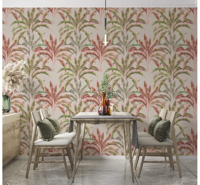 Tropical palm tree wallpaper – lush foliage design