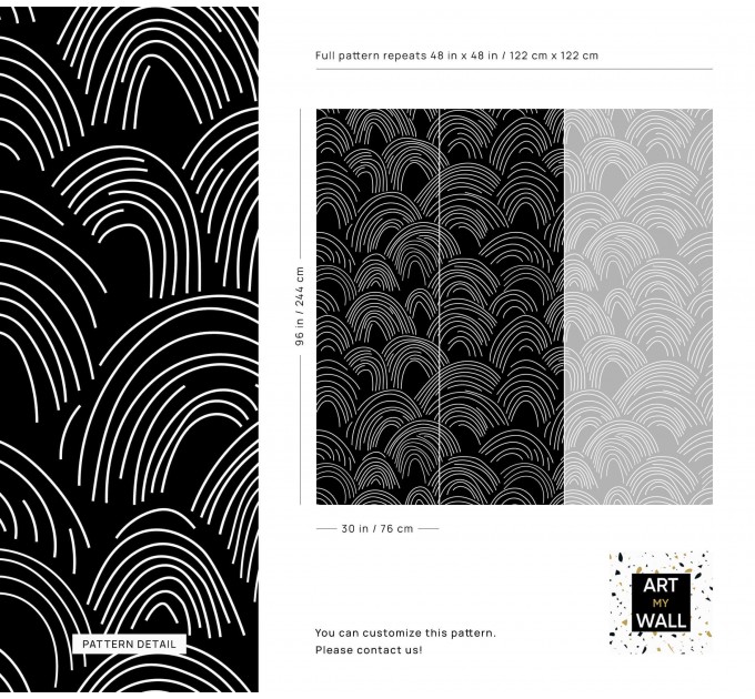Dark wallpaper minimalist lines black and white rainbows