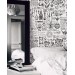 Alchemy motives vintage wallpaper herbs medicine theme