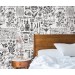 Alchemy motives vintage wallpaper herbs medicine theme