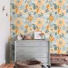 Floral wallpaper, farmhouse accent wallpaper wildflowers