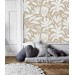 Neutral wallpaper minimalist abstract leaves light beige