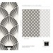 Bold Art deco wallpaper, black and white fans