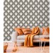Bold Art deco wallpaper, black and white fans