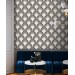 Bold Art deco wallpaper, black and white fans