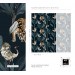 Wallpaper tigers and birds in dark jungle