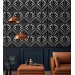 Art deco wallpaper fans black and white